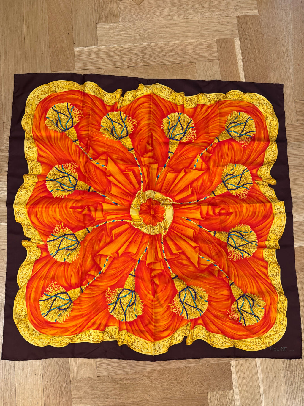Celine scarf red and orange