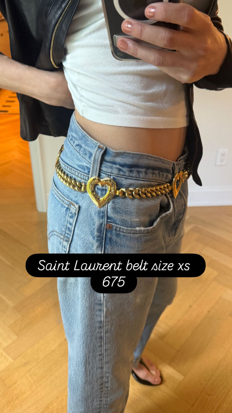 Yves Saint Laurent heart belt