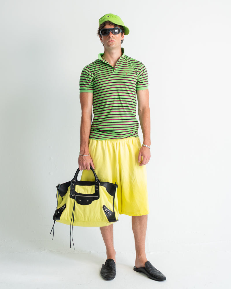 Yves Saint Laurent Striped Short Sleeve Polo